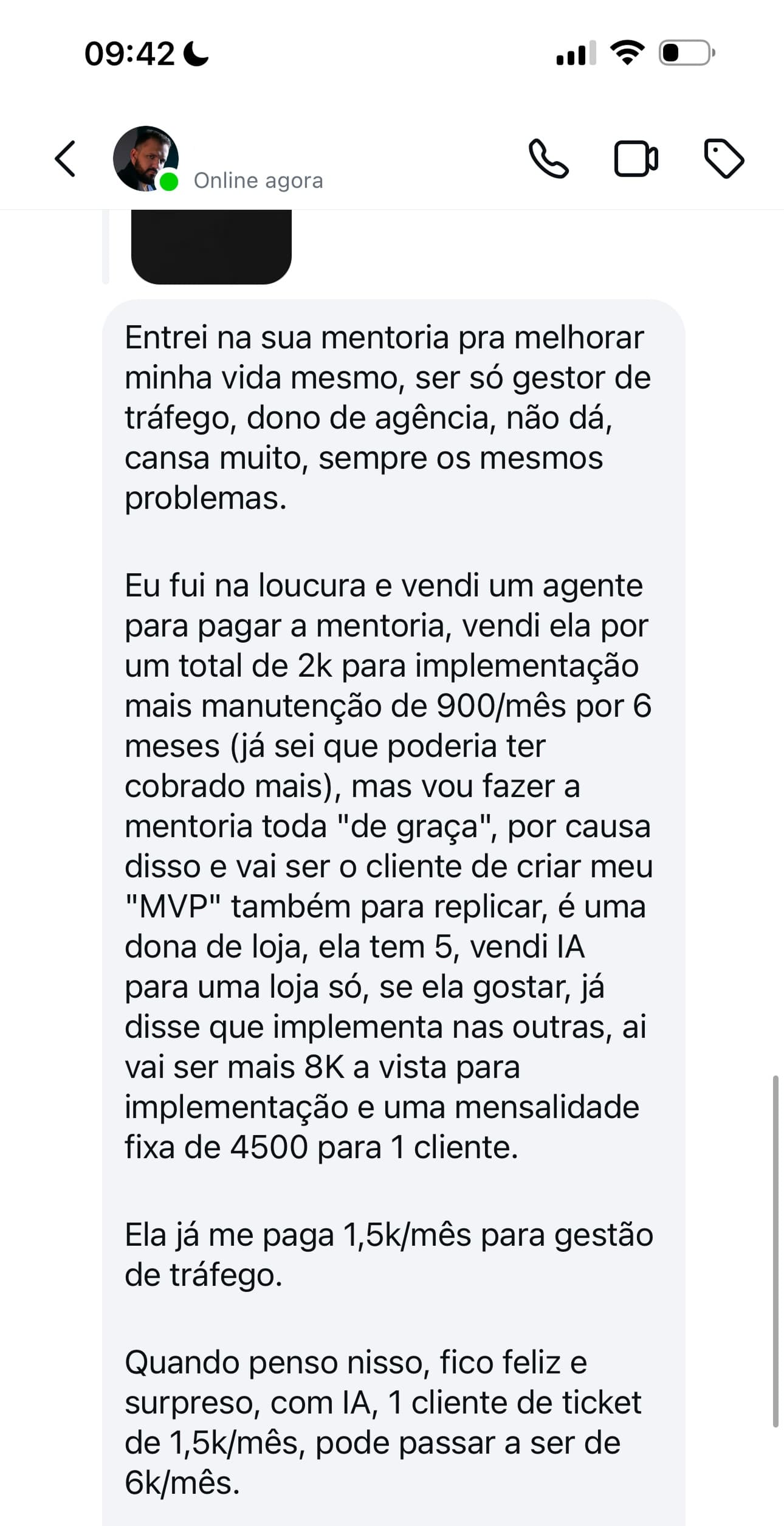 Depoimento de aluno do Sentinela IA — 1