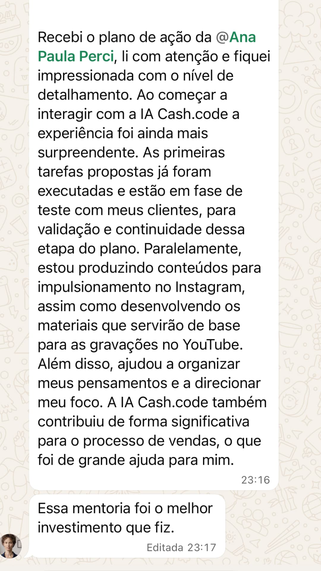 Depoimento de aluno do Sentinela IA — 6