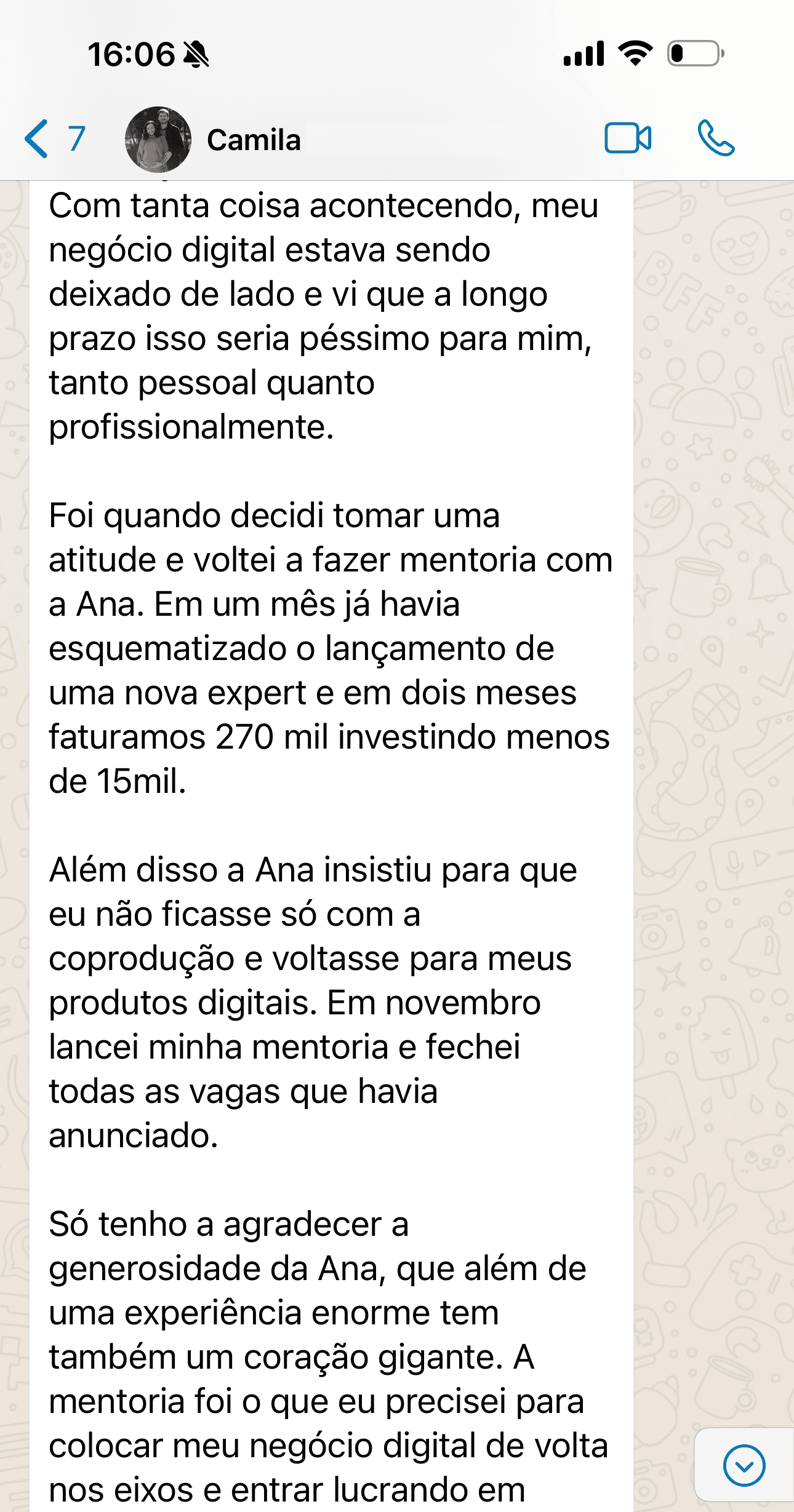 Depoimento de aluno do Sentinela IA — 8