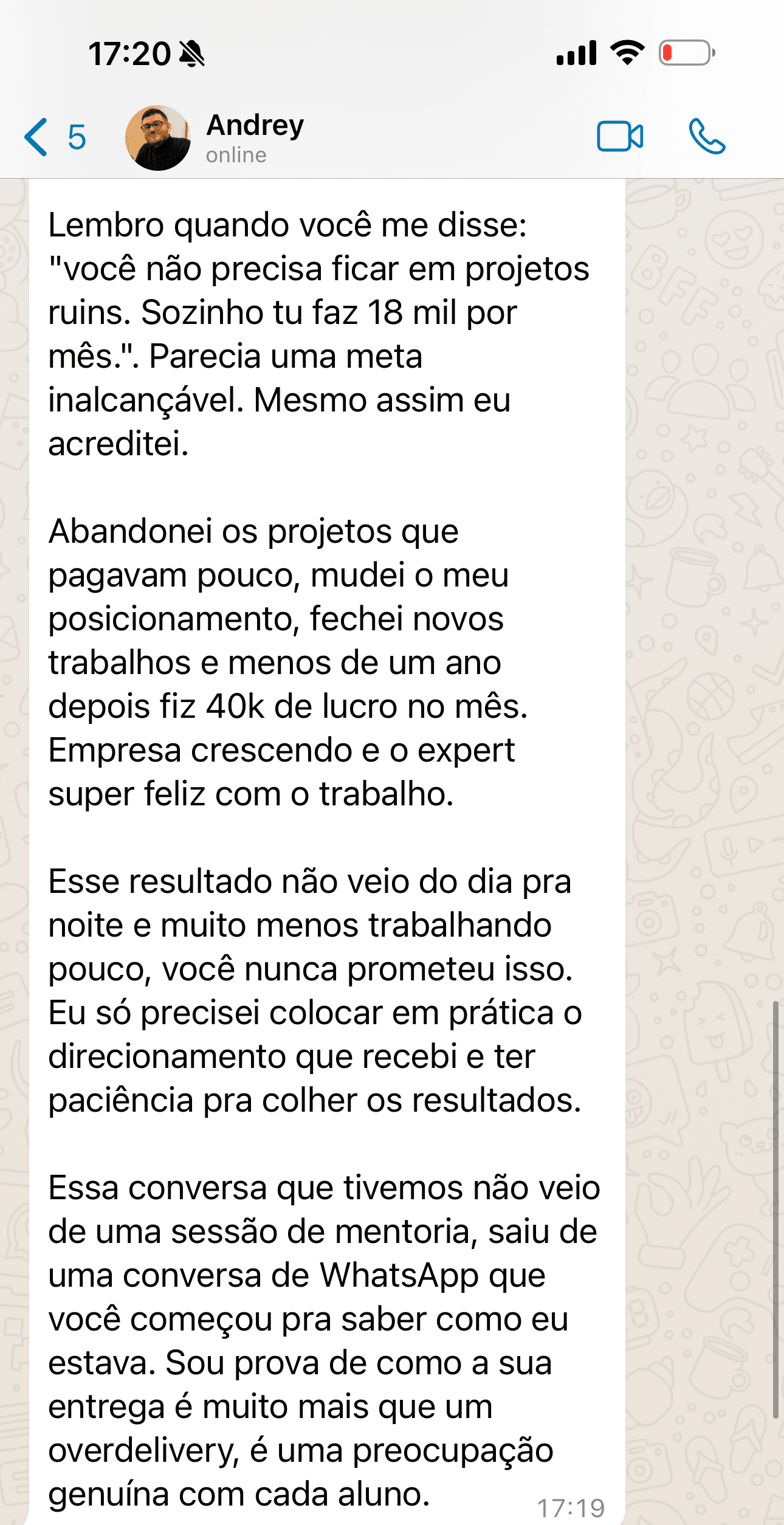 Depoimento de aluno do Sentinela IA — 9
